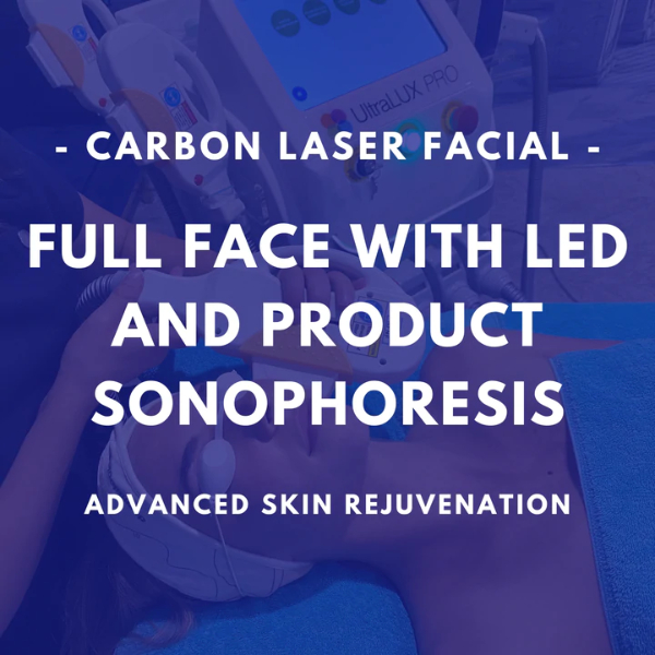 Full face with LED and Product Sonophoresis - 75 mins